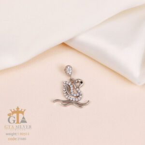 مدال نقره میکرو طرح قو کد 21680