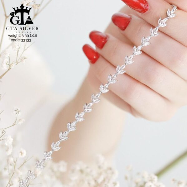 دستبند نقره میکرو کد 22122 - تصویر 2