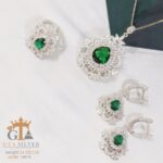 نیم ست نقره میکرو طرح سلطنتی کد 16516 - Image 3