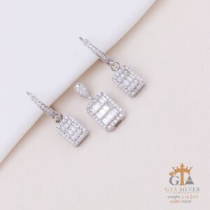 نیم ست نقره میکرو طرح امرالدکات کد 16639