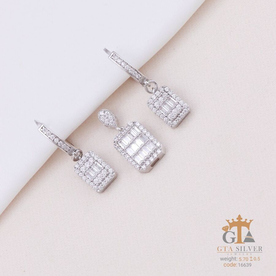 3b57dc4b-b9d8-46b3-b4e1-476482e64f61.jpg نیم ست نقره میکرو طرح امرالدکات کد 16639 - Image 1