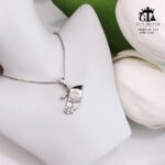 مدال نقره زنانه قلب میکرو کد 21940 - تصویر 3