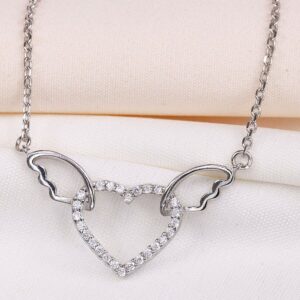 مدال نقره میکرو طرح قلب بالدار کد 21456