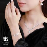 سرویس نقره میکرو زنجیری مرواریدی کد 12025 - Image 2