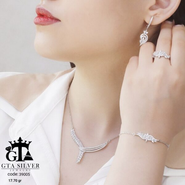 سرویس نقره سوپر میکرو زنجیری کد 39005 - تصویر 2