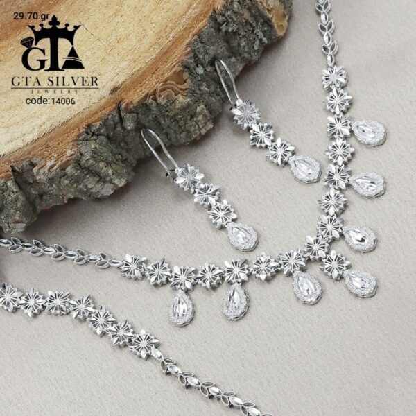 سرویس نقره تراش بدون نگین کد 14006 - Image 3