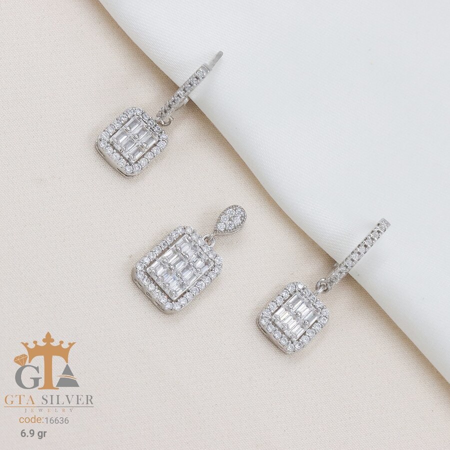 3e197300-3877-4164-a064-b1c5573c5988.jpg نیم ست نقره میکرو طرح امرالدکات کد 16636 - تصویر 1