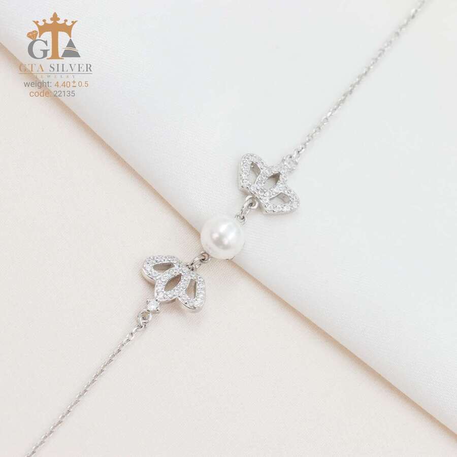 3fa11a19-eef3-40d9-9e55-bde6d4bd4f0c.jpg دستبند نقره میکرو مرواریدی کد 22135 - Image 1