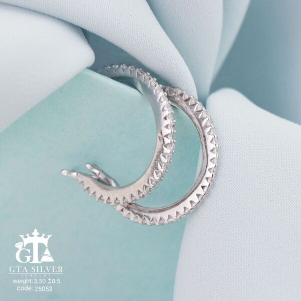 گوشواره نقره میخی میکرو کد 25053 - تصویر 4