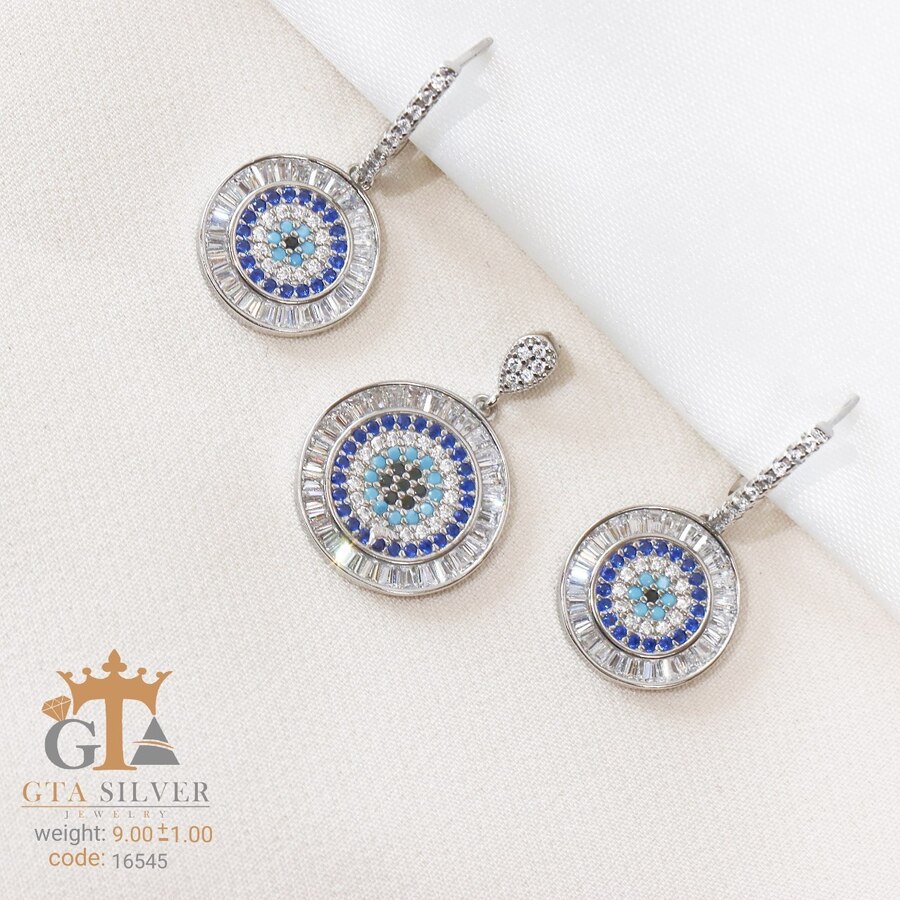 42243e87-4fe2-4915-ab60-20b8f8f92cf5.jpg نیم ست نقره میکرو طرح چشم نظر کد 16545 - تصویر 1