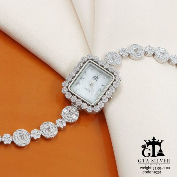 ساعت نقره GTA طرح امرالدکات کد 19251 - تصویر 3