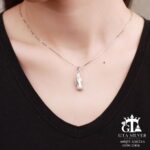 مدال نقره زنانه آینه‌ای میکرو کد 21896 - Image 3