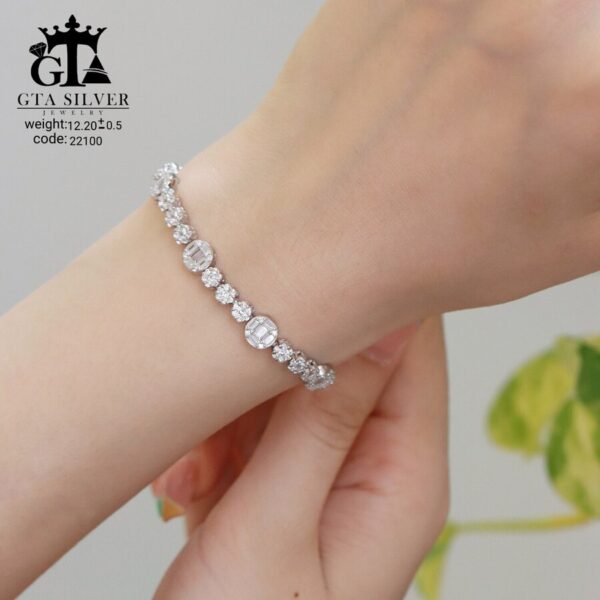 دستبند نقره میکرو کد 22100 - Image 2
