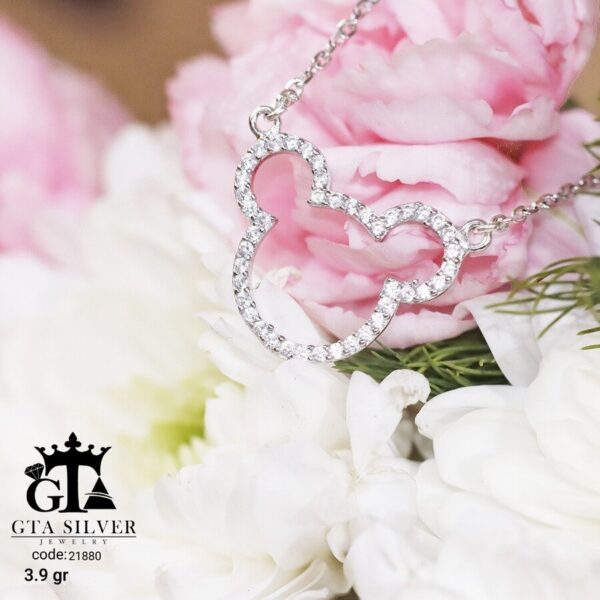 گردنبند نقره زنانه میکرو طرح میکی موس کد 21880 - Image 3