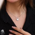 مدال نقره زنانه قلبی میکرو کد 21925 - Image 2