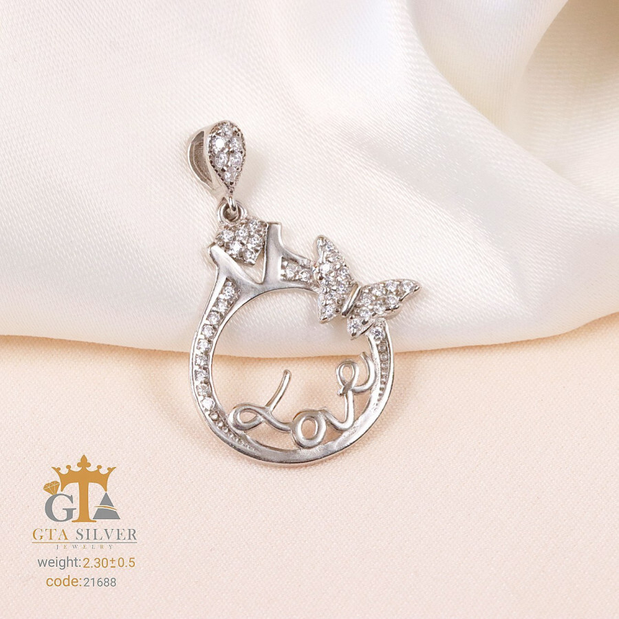 45cd6a46-f519-4504-ae02-e673dbc398a3.jpg مدال نقره میکرو طرح لاو کد 21688 - Image 1