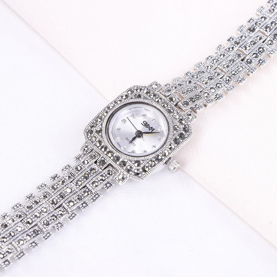 469047da-d094-4aa0-8e80-bb78b8abc074.jpg ساعت نقره سما کد 18045 - Image 1