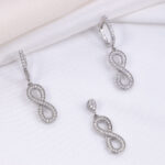 نیم ست نقره میکرو طرح بی‌نهایت کد 16350