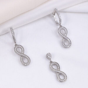 نیم ست نقره میکرو طرح بی‌نهایت کد 16350