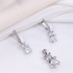 نیم ست نقره میکرو طرح گربه کد 16337