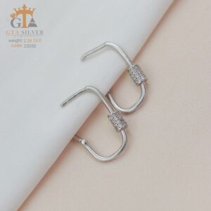 گوشواره نقره میخی میکرو کد 25050