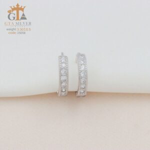 گوشواره نقره میخی میکرو کد 25058
