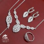 سرویس نقره زنانه طرح جواهر ظریف میکرو زنجیری کد 12136 - Image 3