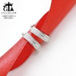 گوشواره نقره میخی میکرو کد 25037 - تصویر 3