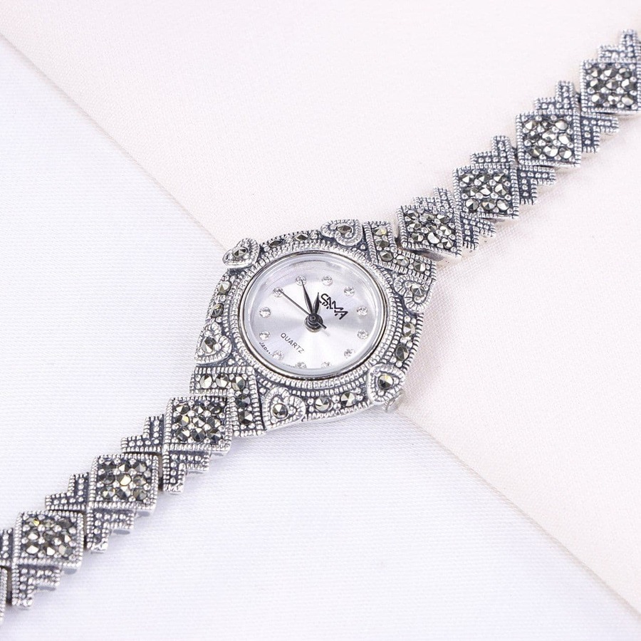 4a24db84-5411-4792-bdbb-8e0fe0ea8aba.jpg ساعت نقره سما کد 18048 - Image 1