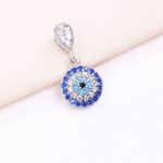 مدال نقره میکرو رنگی چشم نظر کد 21438