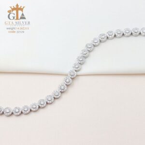 دستبند نقره میکرو کد 22129