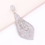 مدال نقره میکرو طرح گل نیلوفری کد 21386