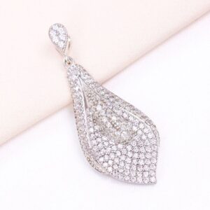 مدال نقره میکرو طرح گل نیلوفری کد 21386