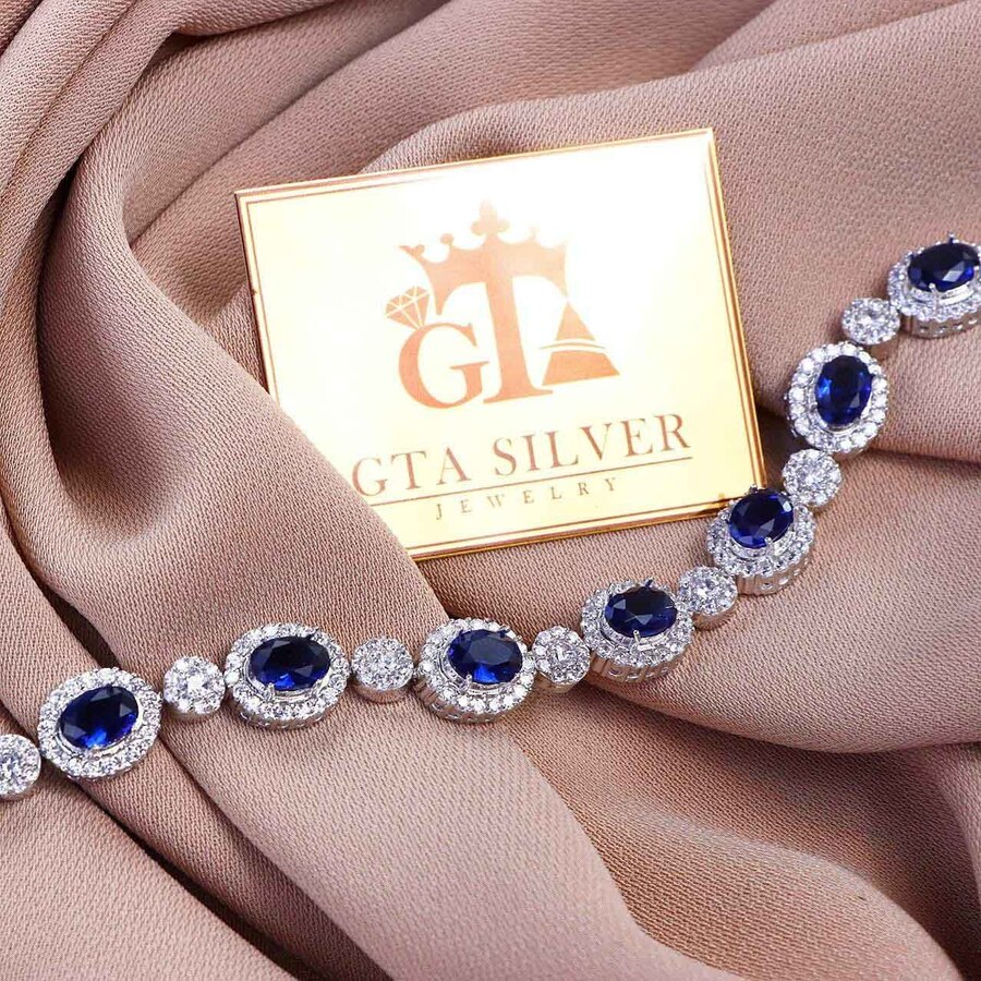 4c82532b-aaed-4955-b839-1e8f3ec01b99.jpg دستبند نقره میکرو کد 22014 - Image 1