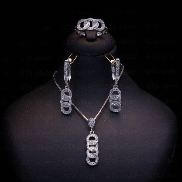 نیم ست نقره میکرو کد 16055 - تصویر 2