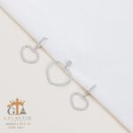 نیم ست نقره میکرو طرح قلب کد 16611