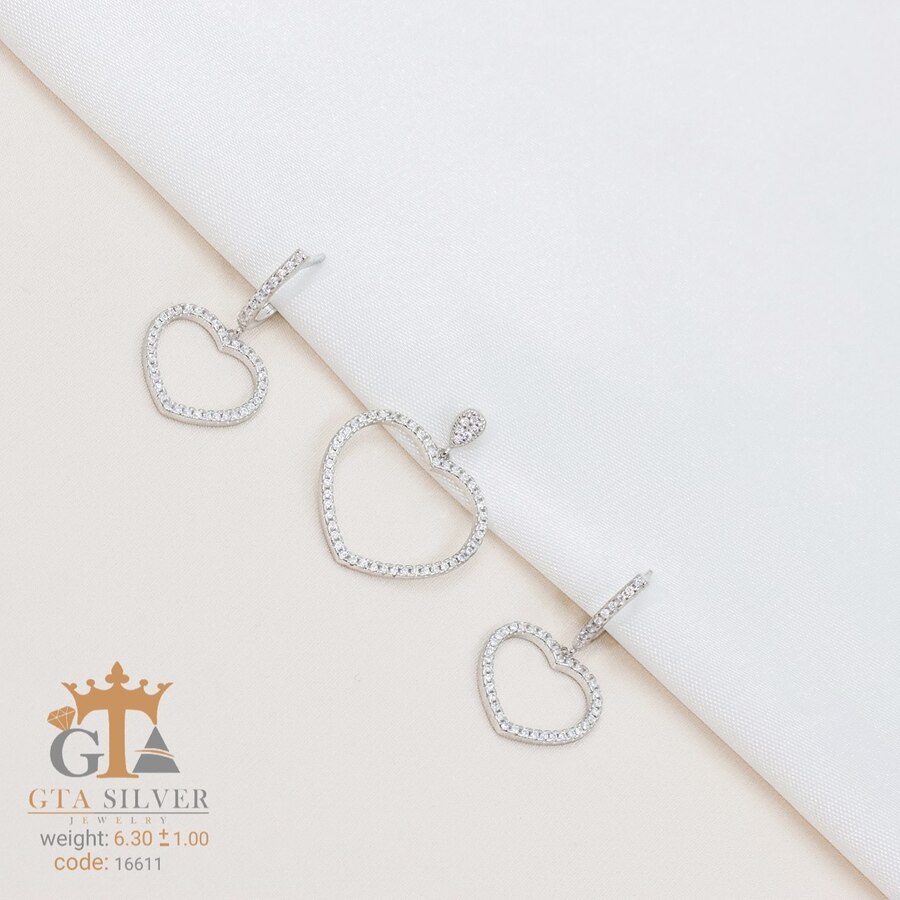4c9a845f-09da-4e77-834b-9dfd3b860784.jpg نیم ست نقره میکرو طرح قلب کد 16611 - Image 1