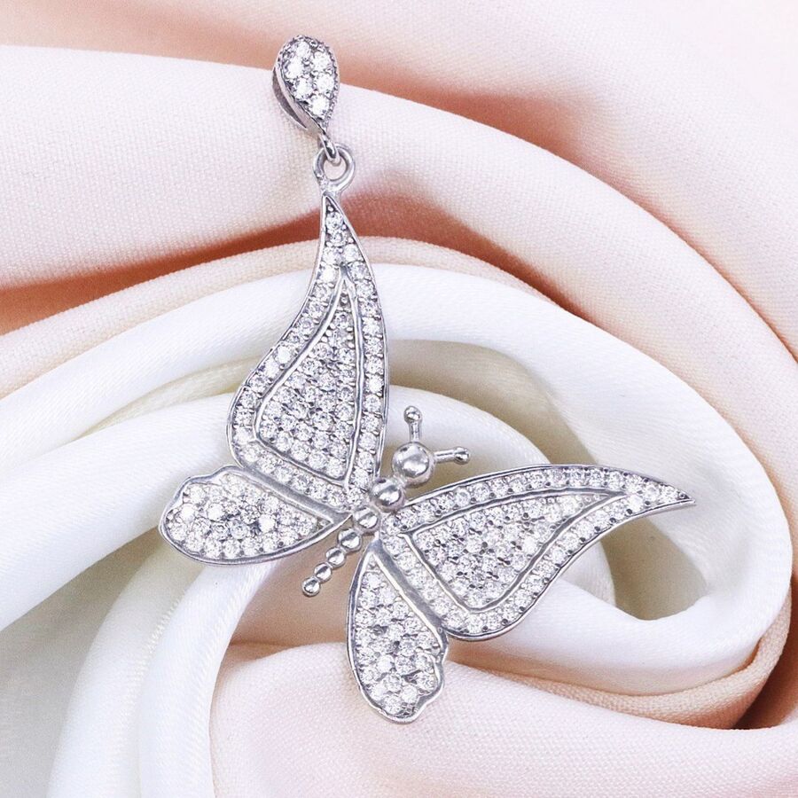 4ce6df70-1c50-4ff3-9419-e7a4867fbfca.jpg مدال نقره میکرو پروانه کد 21391 - Image 1