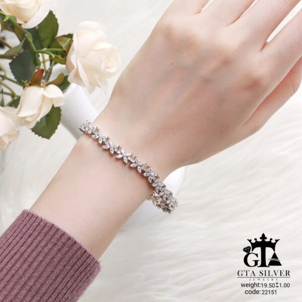 دستبند نقره میکرو کد 22151 - تصویر 3