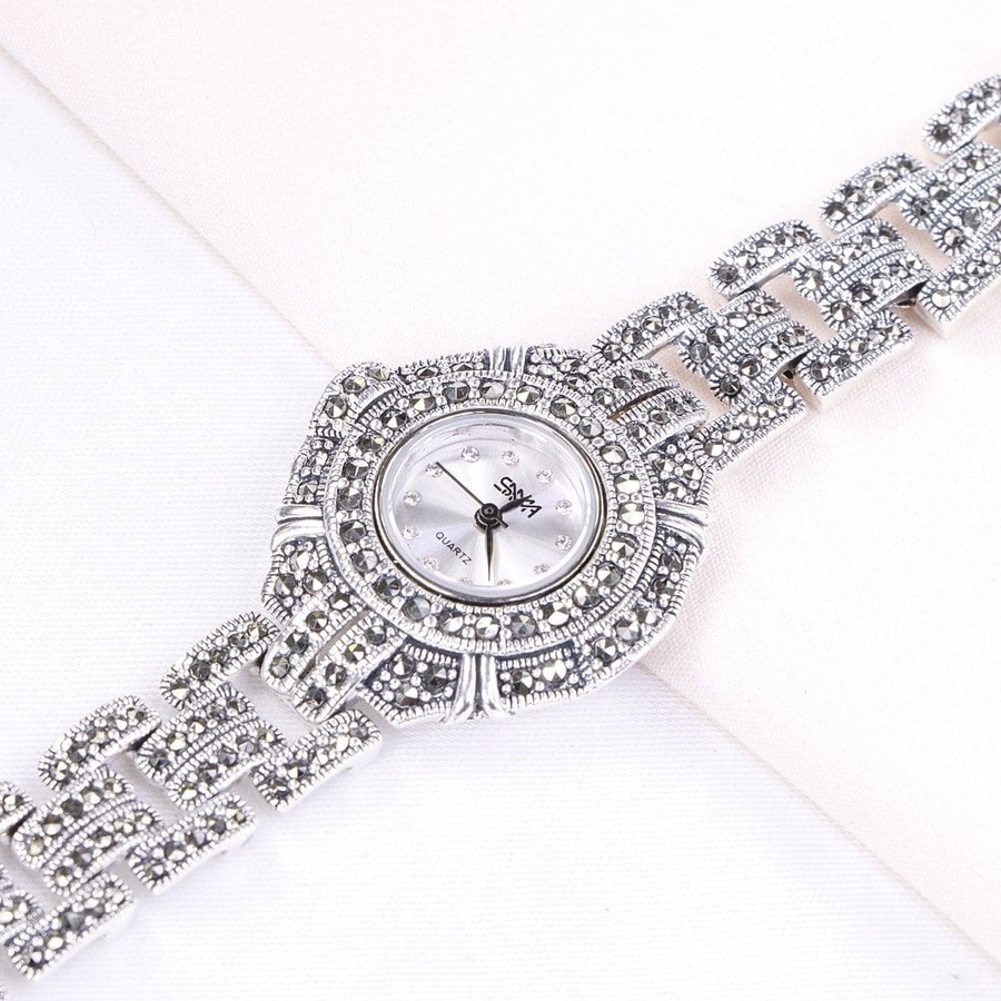 4ea9543a-93a6-4169-b63d-c7335ad53d74.jpg ساعت نقره سما کد 18040 - Image 1