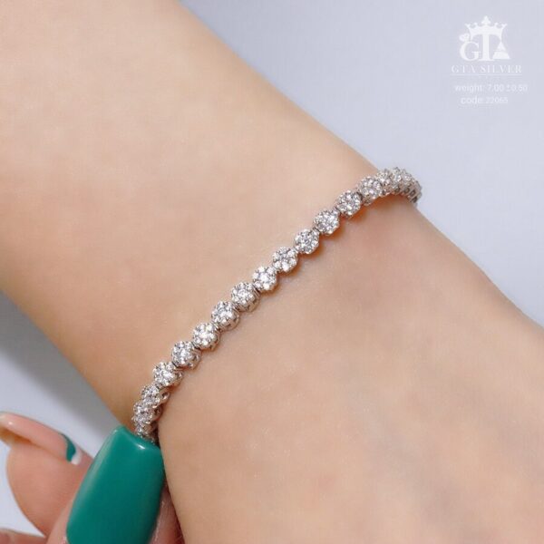 دستبند نقره میکرو کد 22065 - Image 2