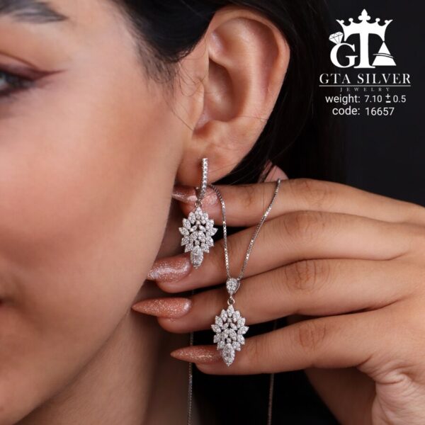 نیم ست نقره میکرو کد 16657 - تصویر 3