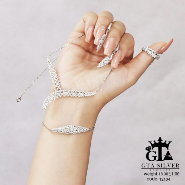 سرویس نقره میکرو زنجیری کد 12104 - Image 4