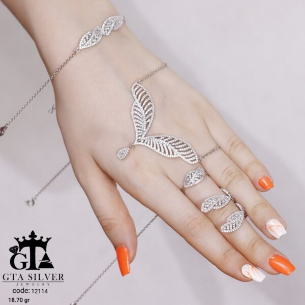 سرویس نقره میکرو زنجیری کد 12114 - Image 4