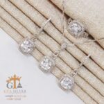 نیم ست نقره میکرو طرح امرالدکات کد 16468 - Image 3