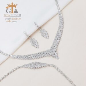 سرویس نقره عروس مشابه طلا سوپر میکرو کد 38004