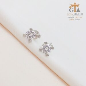 گوشواره نقره میخی میکرو کد 25056