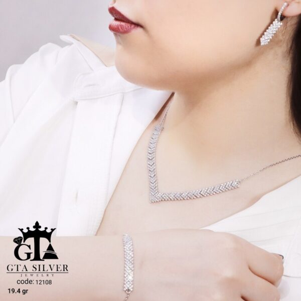 سرویس نقره میکرو زنجیری کد 12108 - Image 2