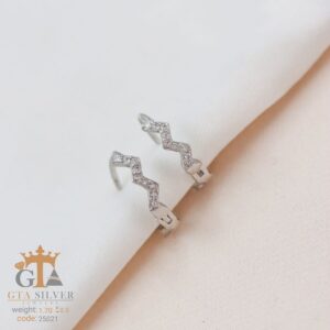گوشواره نقره میخی میکرو کد 25021