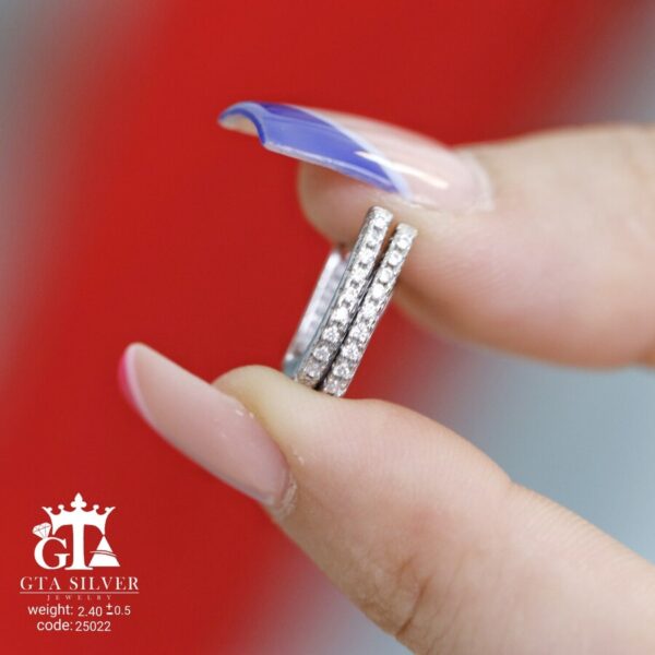 گوشواره نقره میخی میکرو کد 25022 - تصویر 3